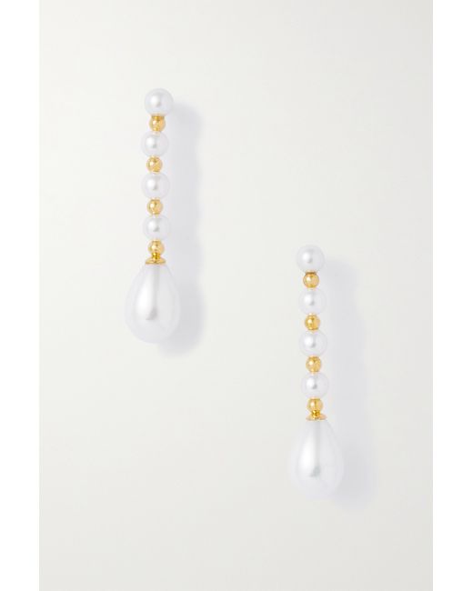 Anissa Kermiche Gossip Gold-plated Pearl Earrings