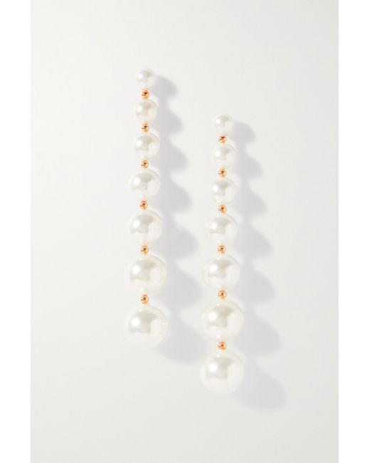 Anissa Kermiche Bombshell Gold-plated Pearl Earrings