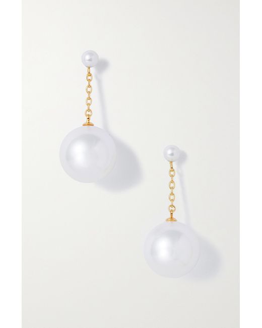 Anissa Kermiche Atta Gold-plated Pearl Earrings