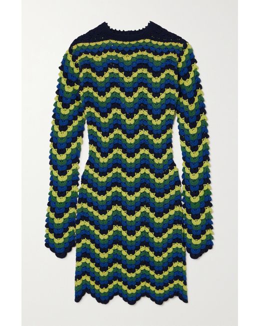 Escvdo Net Sustain Victoria Crocheted-cotton Mini Dress