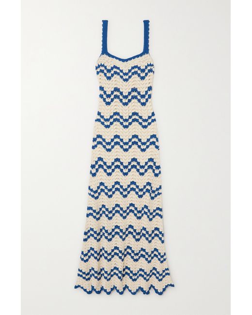 Escvdo Net Sustain Marea Crocheted-cotton Maxi Dress