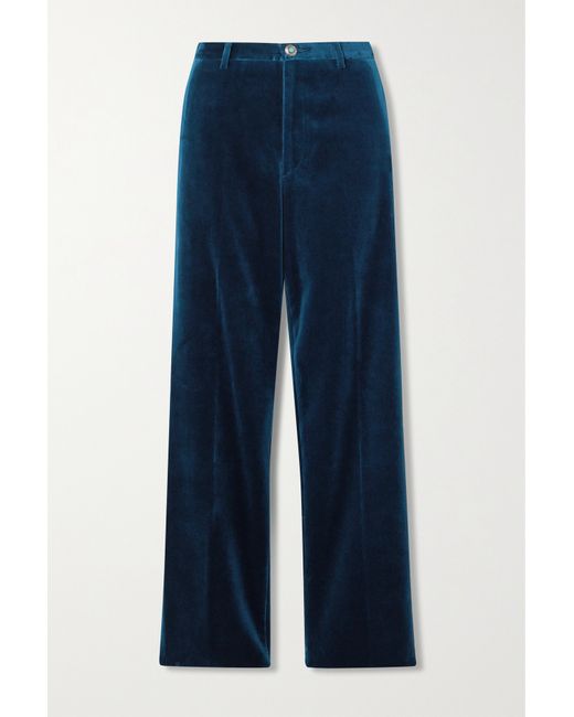 Fortela Joplin Cotton-velvet Straight-leg Pants Bright