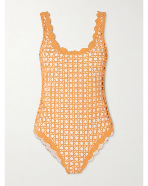 Marysia Palm Springs Scalloped Laser-cut Swimsuit