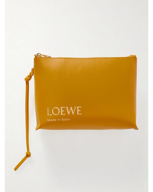 Loewe Debossed Leather Clutch