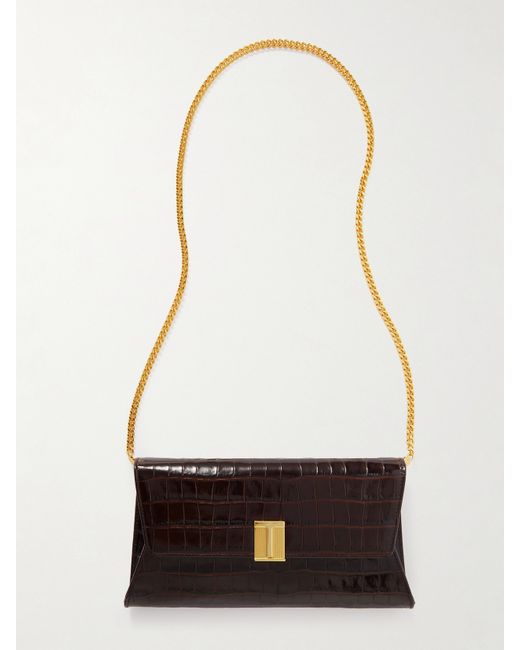 Tom Ford Nobile Croc-effect Patent-leather Clutch