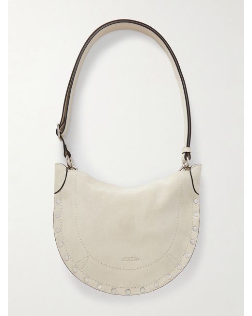 Isabel Marant Mini Moon Stud-embellished Suede Shoulder Bag