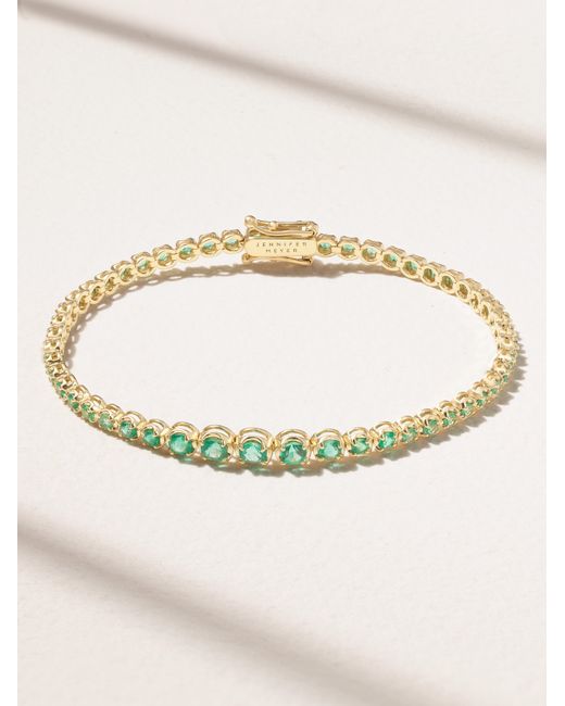 Jennifer Meyer 18-karat Emerald Tennis Bracelet