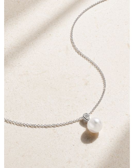 Mikimoto Morning Dew 18-karat Gold Pearl And Diamond Necklace
