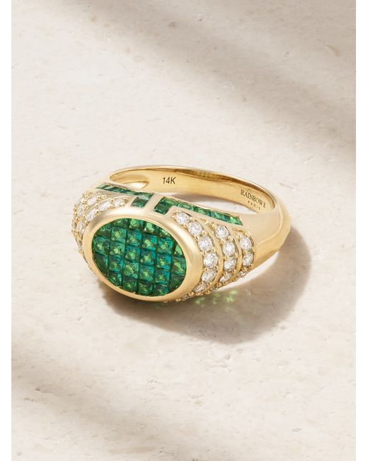 Rainbow K Lady 14-karat Emerald And Diamond Ring