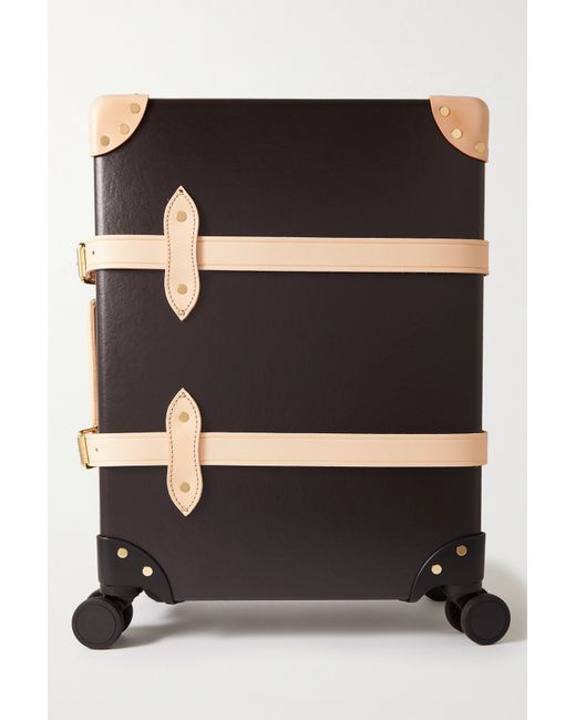 Globe-Trotter Safari Carry-on Leather-trimmed Suitcase