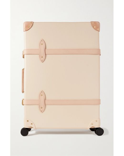 Globe-Trotter Centenary Large Check Leather-trimmed Suitcase