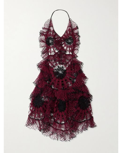 Diotima Talisman Crocheted Cotton Midi Dress