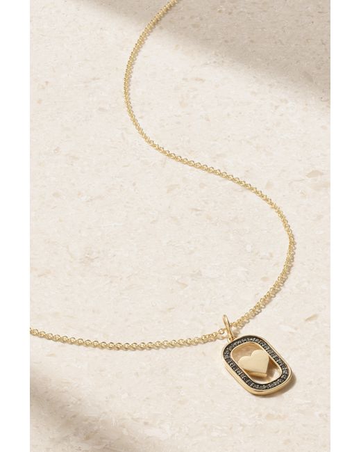 Sydney Evan Heart Open Icon Charm 14-karat Diamond Necklace
