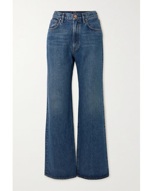 Goldsign Net Sustain The Tanner Organic High-rise Straight-leg Jeans Dark denim