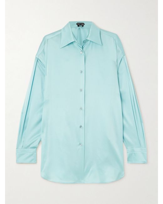 Tom Ford Oversized Stretch-silk Satin Shirt