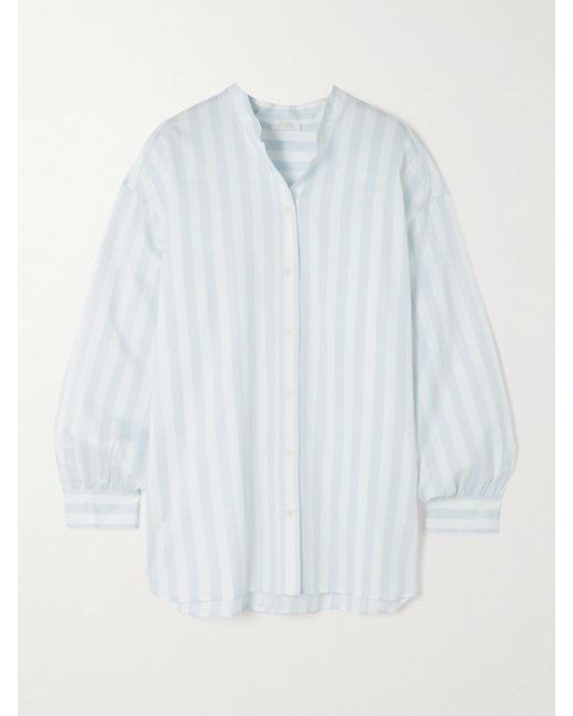 Eres Siesta Vacances Striped Cotton-poplin Pajama Shirt