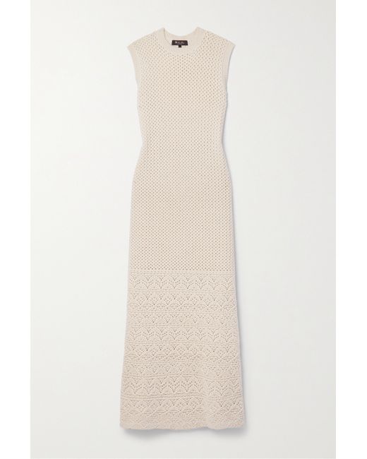 Loro Piana Engadin Pointelle-knit Cashmere Maxi Dress