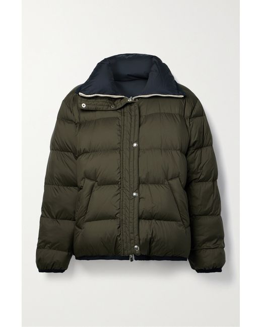Loro Piana Mitty Reversible Two-tone Quilted Shell Down Jacket Dark