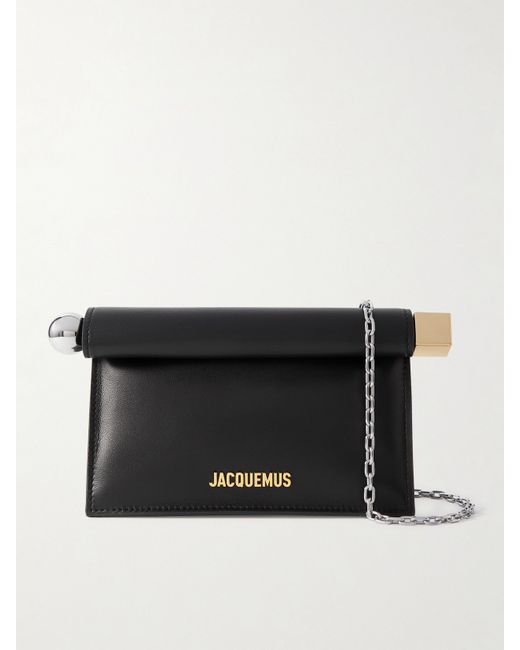 Jacquemus La Petite Pochette Mini Embellished Leather Clutch