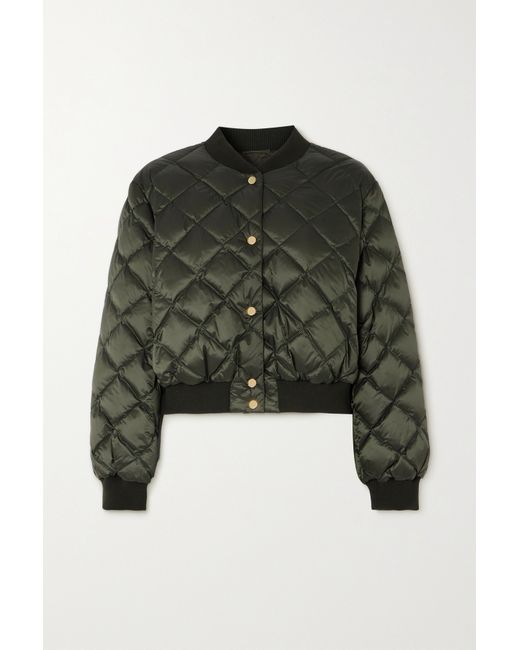 Max Mara The Cube Quilted Padded Shell Bomber Jacket Dark