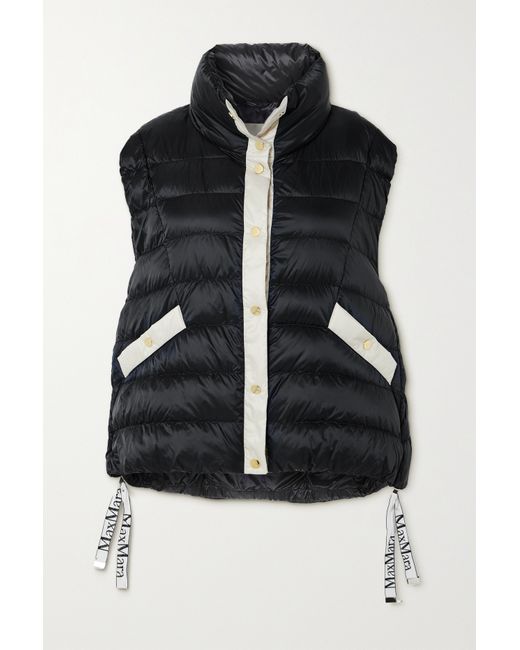 Max Mara The Cube Quilted Two-tone Shell Down Vest