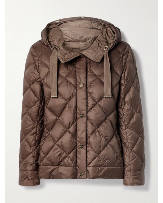 Max Mara The Cube 1st Exit Hooded Quilted Shell Down Jacket