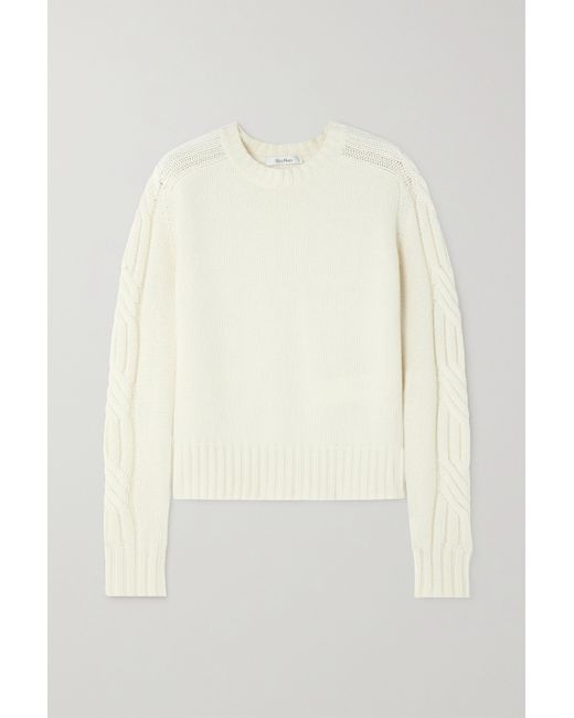 Max Mara Berlina Cable-knit Cashmere Sweater