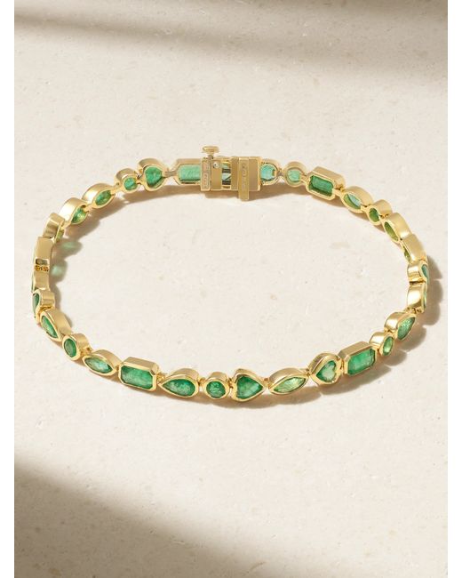 Shay 18-karat Gold Emerald Tennis Bracelet