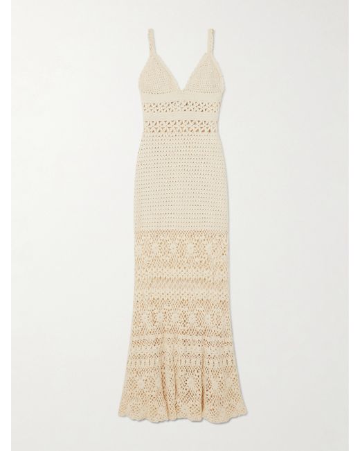 Escvdo Net Sustain Bella Crocheted Cotton Maxi Dress