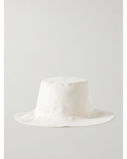 The Row Sofia Frayed Silk-organza Bucket Hat