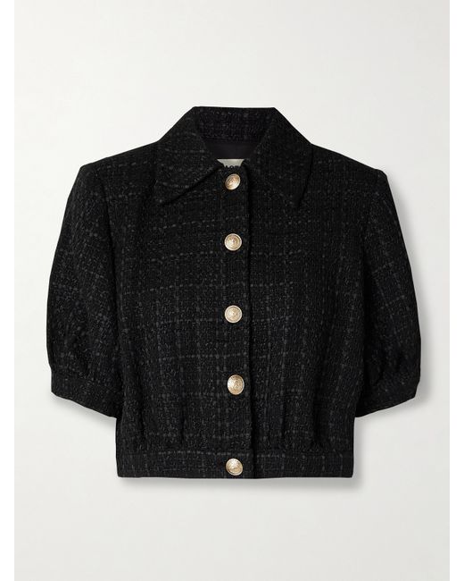 L'agence Cove Cropped Cotton-blend Tweed Jacket