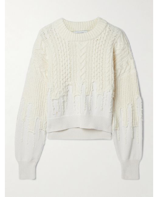 La Ligne Allan Cable-knit Wool-blend Sweater