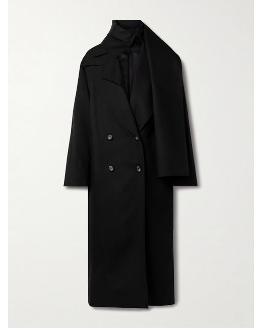 Róhe Double-breasted Layered Wool-twill Coat