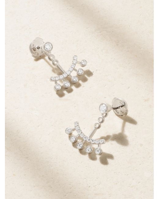 De Beers Jewellers Dewdrop Jacket 18-karat White Diamond Earrings