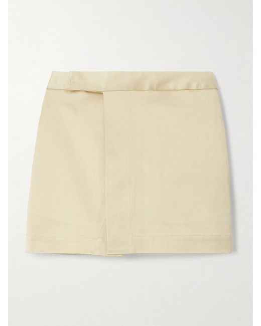 Sasuphi Andrea Silk And Cotton-blend Twill Mini Wrap Skirt