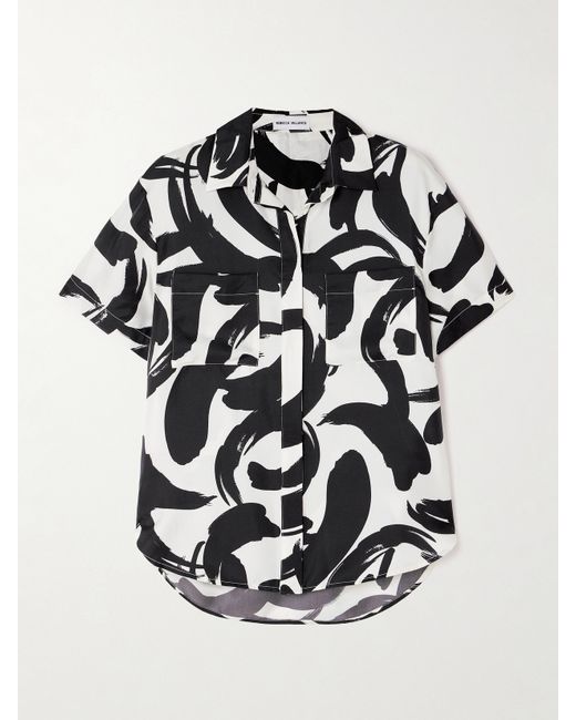 Rebecca Vallance Pompidou Printed Silk-satin Shirt