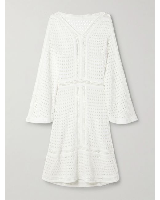 Chloé Pointelle-knit Organic Cotton Mini Dress