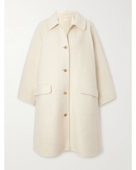 The Row Garth Oversized Cashmere And Silk-blend Bouclé Coat