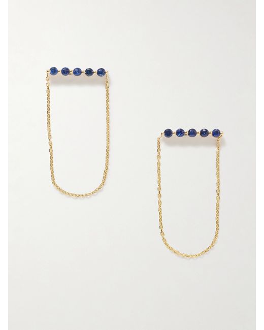 Jia Jia Gold Sapphire Earrings