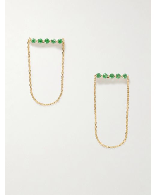 Jia Jia Gold Emerald Earrings