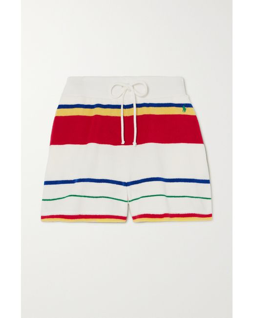Polo Ralph Lauren Striped Cotton-terry Shorts
