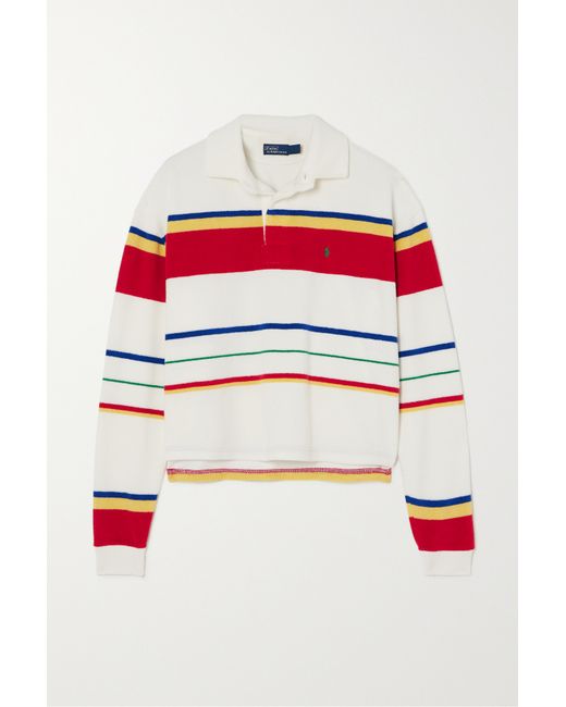 Polo Ralph Lauren Striped Cotton-terry Polo Shirt