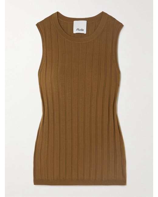 Allude Ribbed Wool Tank