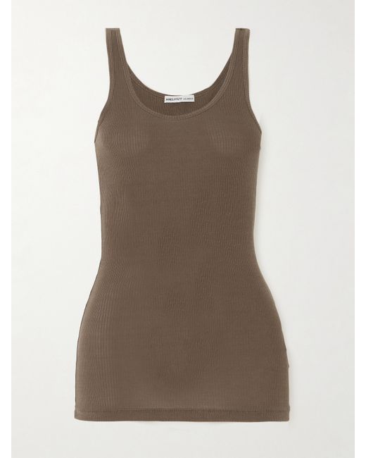 James Perse The Daily Ribbed Supima Cotton-blend Tank