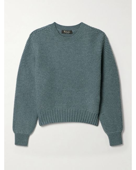 Loro Piana Ashi Cropped Ribbed Cashmere Sweater