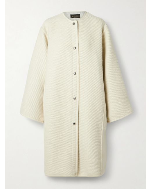 Loro Piana Silk Wool Cashmere And Linen-blend Coat