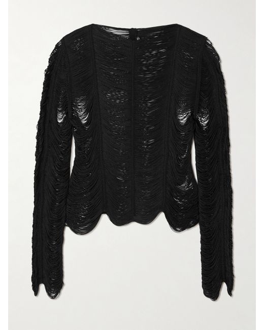 Tom Ford Fringed Open-knit Top
