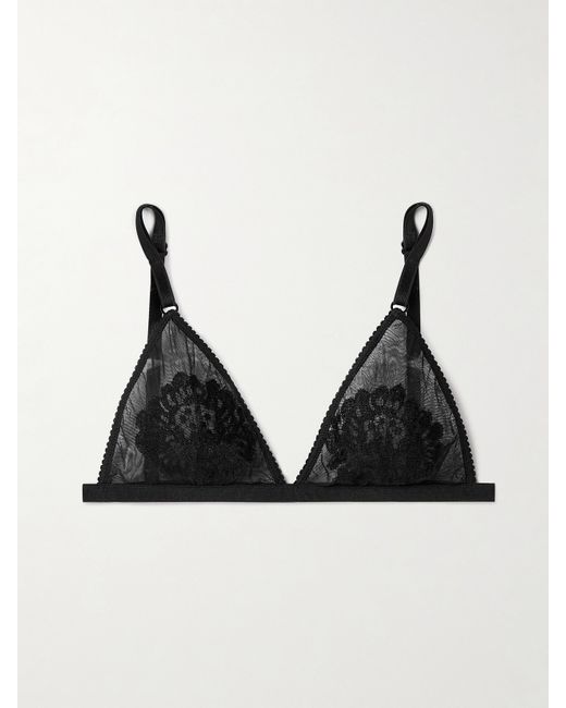 Dolce & Gabbana Tulle And Lace Soft-cup Triangle Bra