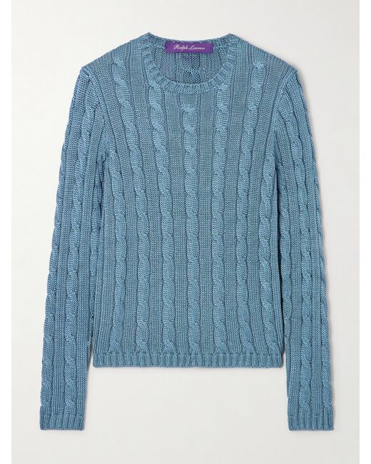 Ralph Lauren Collection Cable-knit Silk Sweater
