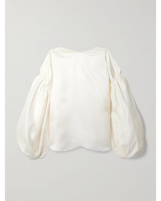 Khaite Quico Oversized Silk Blouse